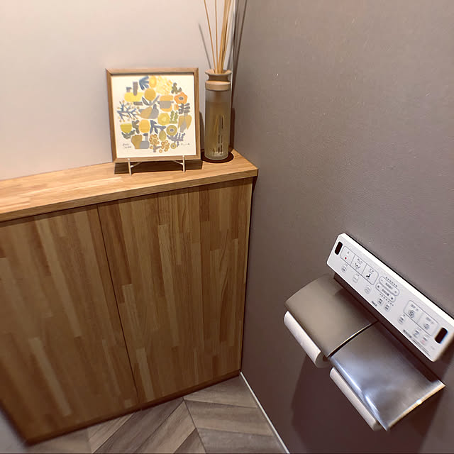 トイレ収納/ヘリンボーンの床/ナチュラル/北欧/バーズワーズ...などのインテリア実例 - 2021-09-20 00:55:30