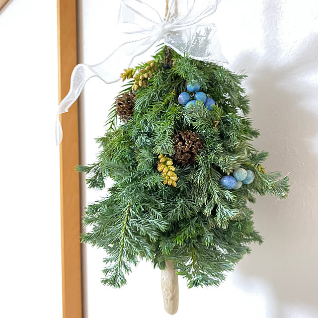 リビング/クリスマスデコレーション/流木DIY/手作りツリー/クリスマスディスプレイ...などのインテリア実例 - 2023-11-27 23:45:19