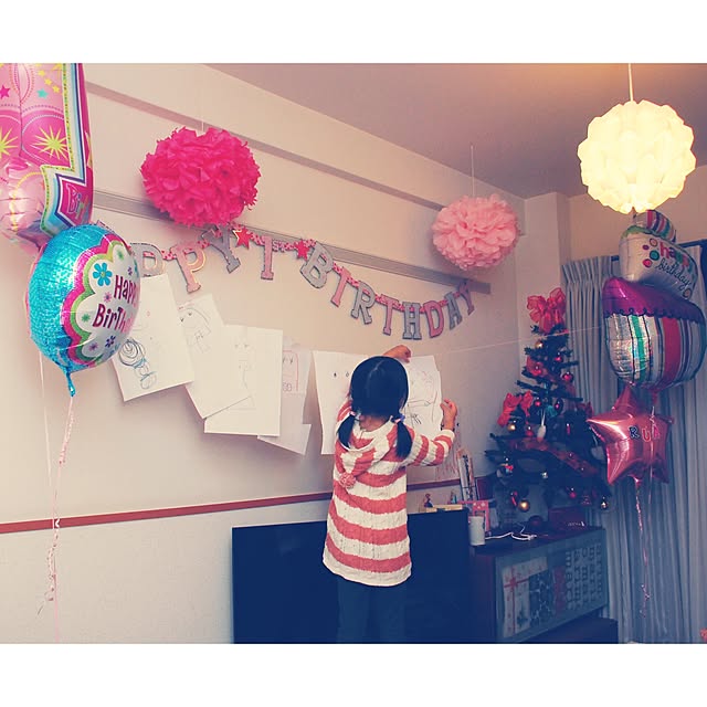 部屋全体/バルーン/準備中/1st birthday/1歳の誕生日のインテリア実例 - 2016-12-04 16:14:09