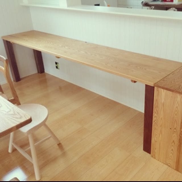 机/オーダー家具/タモ材/建売を自分好みに♡/建売のインテリア実例 - 2016-11-12 22:52:19