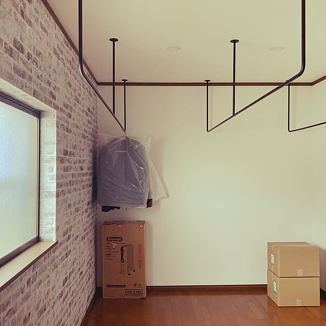 衣装部屋/ウォークインクローゼット/アイアンバー/リノベーション/中古戸建て...などのインテリア実例 - 2022-07-05 18:59:53