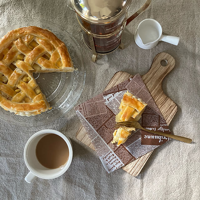 アップルパイ焼きました。/スイーツ作り/ミルクティー/紅茶/ティーサーバー...などのインテリア実例 - 2021-03-14 17:03:12