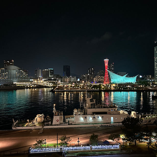 部屋全体/明石海峡大橋/夜景が見える/夜景がキレイです/夜景が観える部屋...などのインテリア実例 - 2025-06-09 18:39:27