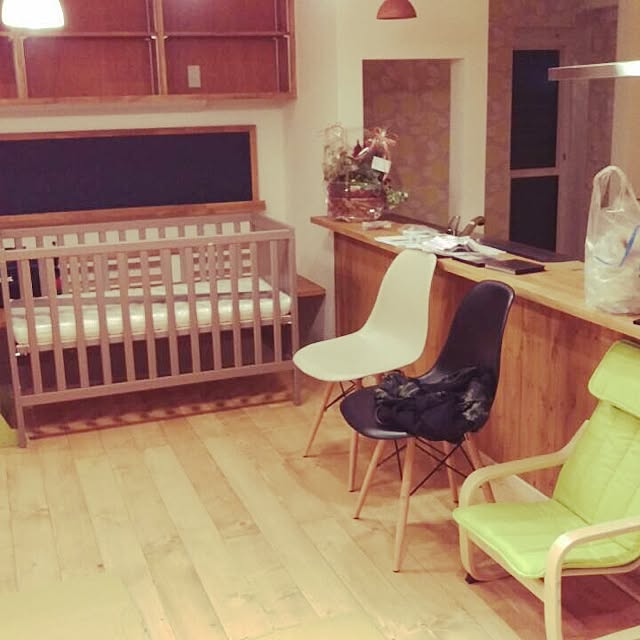 部屋全体/黒板/ベビーベッド/新築中/IKEAのインテリア実例 - 2015-10-07 11:46:23