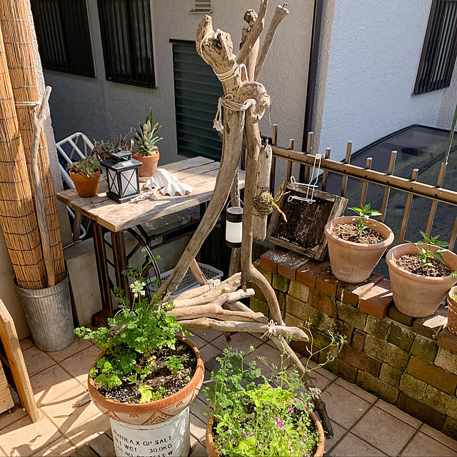 照明スタンド/照明/コレ、DIYしたよ！/家カフェ/植物のある暮らし...などのインテリア実例 - 2021-05-03 17:01:49