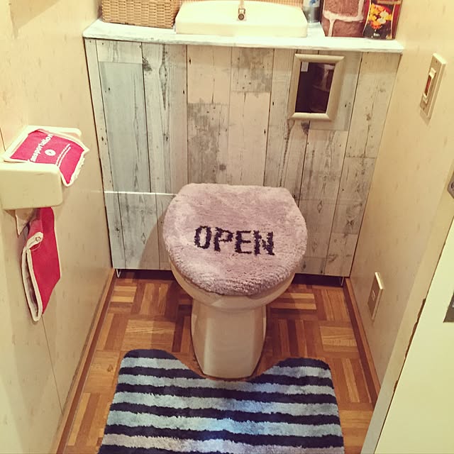 バス/トイレ/手作りトイレタンク/100均/セリア/DIY...などのインテリア実例 - 2017-01-07 20:25:11