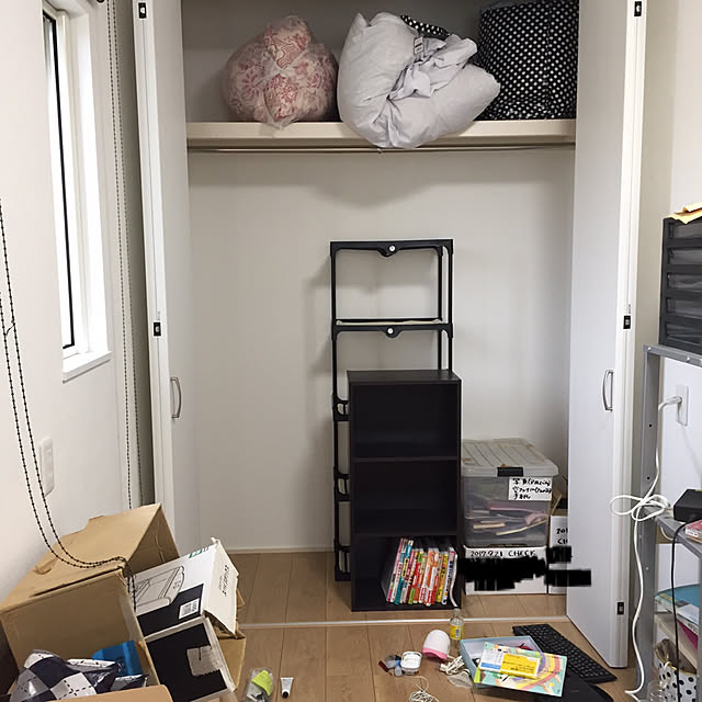 部屋全体/カラーボックス/作業途中/クローゼット/全出し...などのインテリア実例 - 2017-09-21 11:03:01
