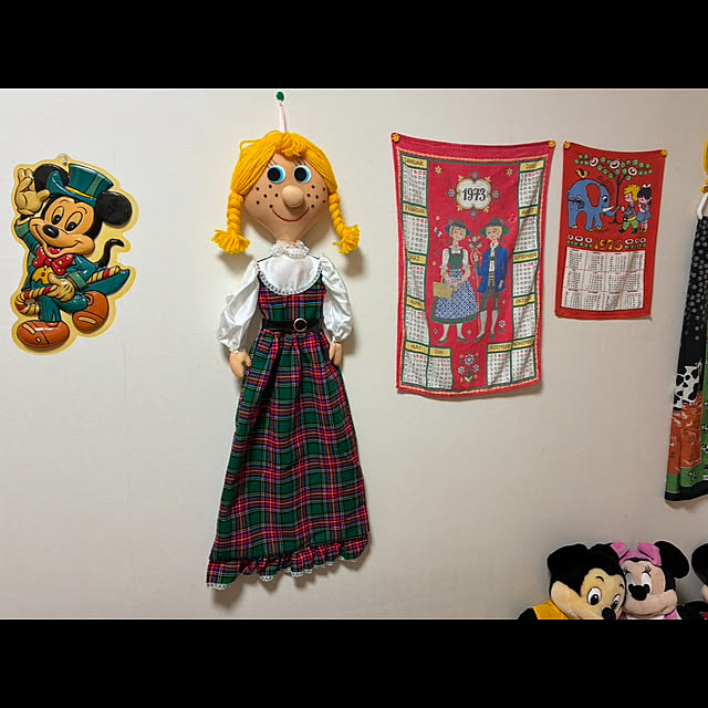 壁/天井/パジャマ入れ人形/レトロ/雑貨/昭和...などのインテリア実例 - 2026-04-03 17:03:44