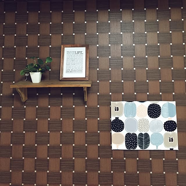壁/天井/ファブリックパネル手作り/ファブリックパネル/フェイクグリーン/DIY...などのインテリア実例 - 2016-08-21 11:20:38