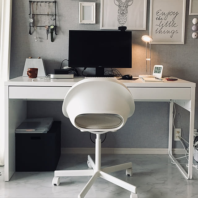 モノトーン/北欧/IKEA/机のインテリア実例 - 2020-08-27 14:36:23