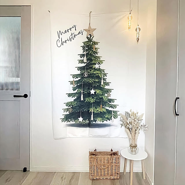 クリスマスディスプレイ/タペストリー/タペストリーツリー/クリスマス/クリスマスオーナメント...などのインテリア実例 - 2022-11-09 14:17:30