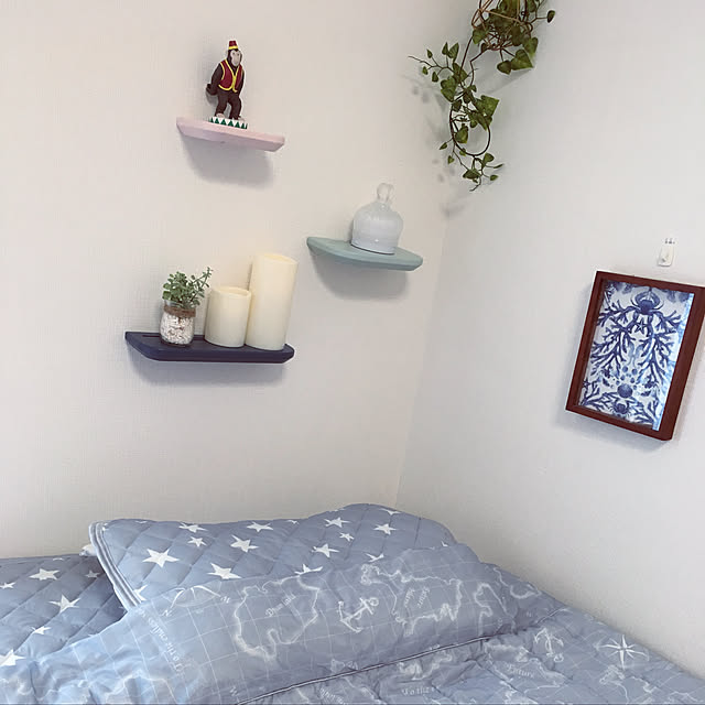 ベッド周り/フェイクグリーン/多肉植物/ダイソー/IKEAのインテリア実例 - 2018-05-27 22:55:54