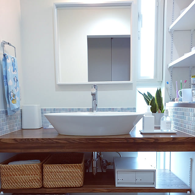 バス/トイレ/無印良品/IKEA/シンプル/無垢床...などのインテリア実例 - 2021-08-27 23:42:41
