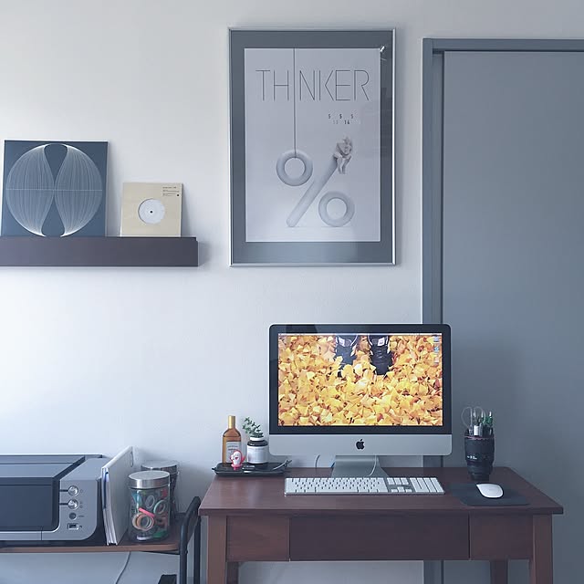 机/ポスター/iMac/無印良品/メンズ部屋...などのインテリア実例 - 2016-05-30 21:33:41