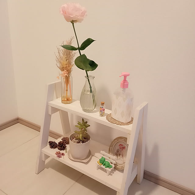 玄関/入り口/切り花がある暮らし/多肉植物♡/100均/手作りディフューザーのインテリア実例 - 2022-06-17 10:19:31