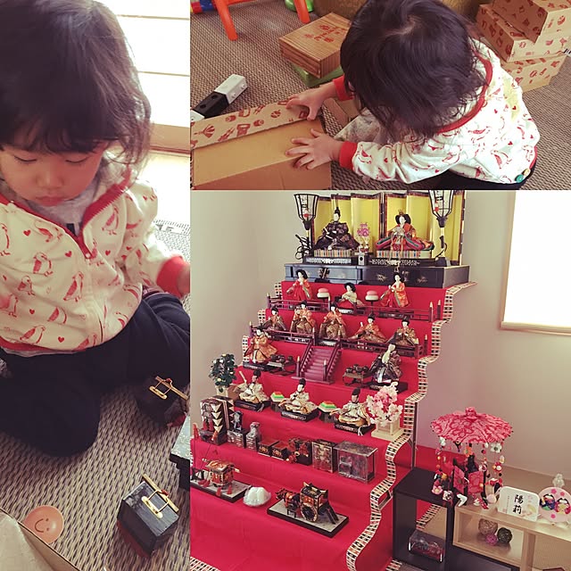 部屋全体/ひな祭り/和室のインテリア/つるし雛/自宅で飾れてうれしい...などのインテリア実例 - 2017-02-17 15:05:40