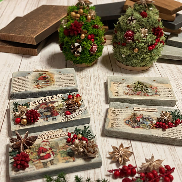 デコパージュで作って贈りたいギフトボックス～inクリスマス