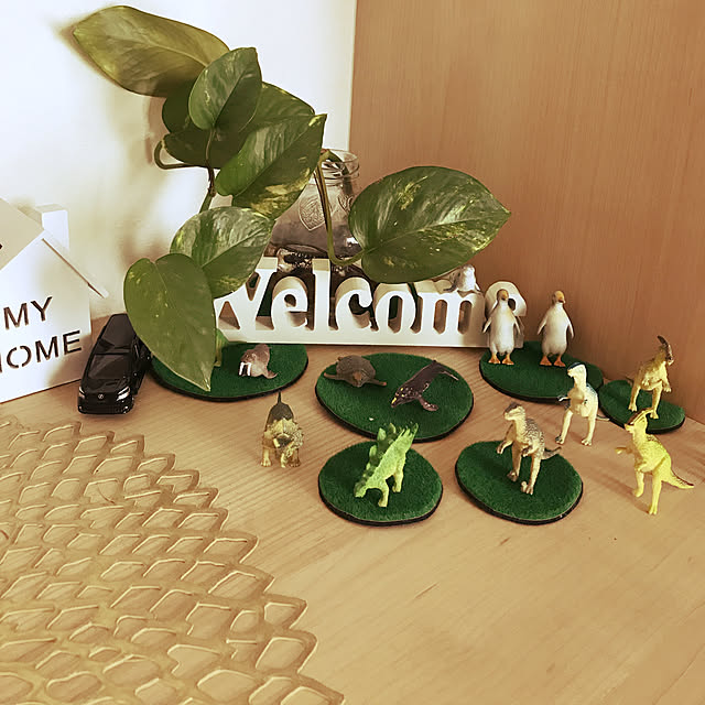 ダイソー/観葉植物/玄関/入り口のインテリア実例 - 2019-04-25 14:22:18