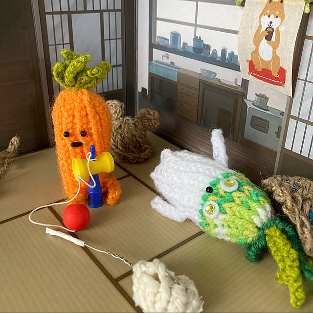ハンドメイド 障れ ブラウンうさぎちゃんの春の日 ぬいぐるみ