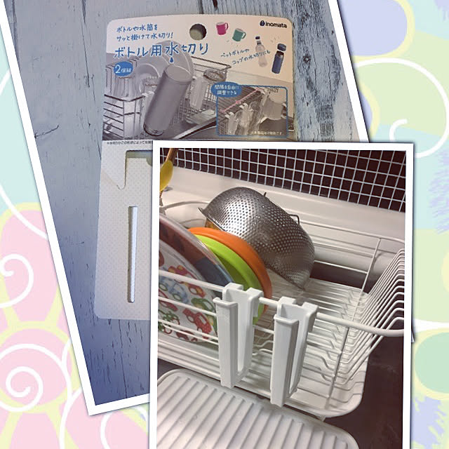 キッチン雑貨/ボトル用水切り/雑貨大好き♡/賃貸/100均　...などのインテリア実例 - 2019-04-18 17:59:48