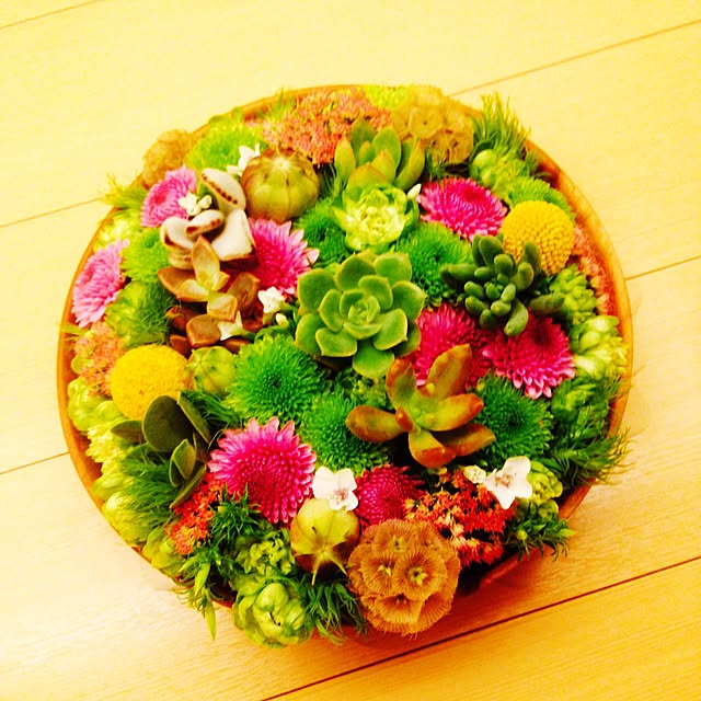 机/生花アレンジ/生花に癒される日々+..・*✲ﾟ/多肉部♡/フラワーアレンジメント...などのインテリア実例 - 2016-06-24 14:47:33