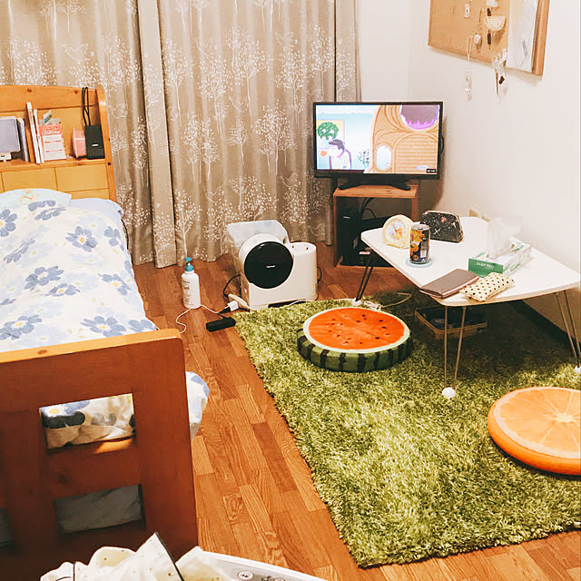 部屋全体/ひとり暮らし/テレビ台/3COINS/1DK...などのインテリア実例 - 2018-11-12 00:52:24