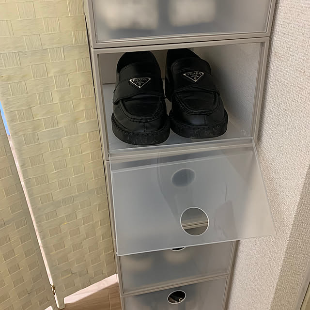 新品 ダイソー シューズボックス グレー 10個セット Shoe Box