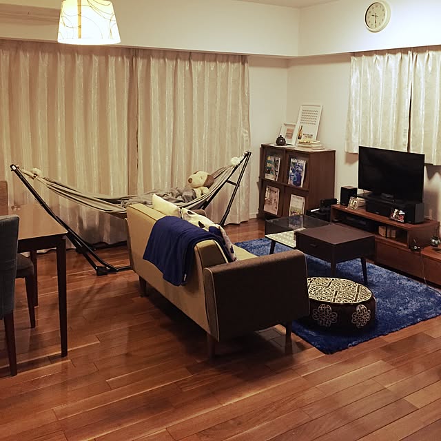 部屋全体/IKEA 照明/ハンモック/マンション暮らし/B-COMPANY...などのインテリア実例 - 2016-03-07 21:36:57