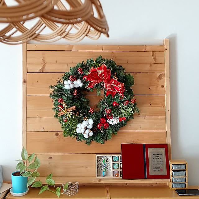 部屋全体/SPF材/板壁DIY/DIY/クリスマスリース...などのインテリア実例 - 2022-12-03 13:00:58
