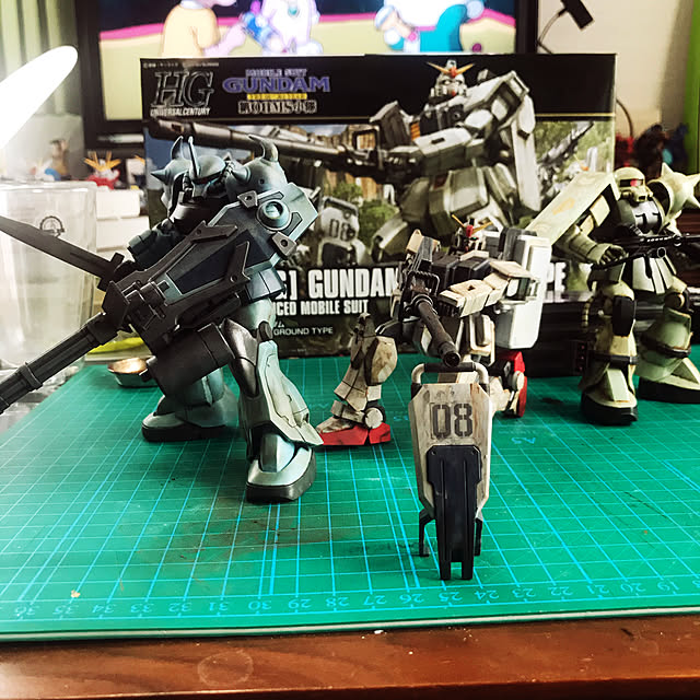 Satoruのバンダイ(BANDAI)-HGUC 機動戦士ガンダム 第08MS小隊 陸戦型ガンダム 1/144スケール 色分け済みプラモデルの家具・インテリア写真