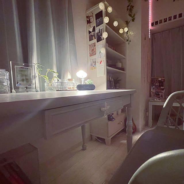 学習机リメイク/学習机/DIY初心者/ペイントリメイク/LEDテープライト...などのインテリア実例 - 2021-05-27 19:15:25