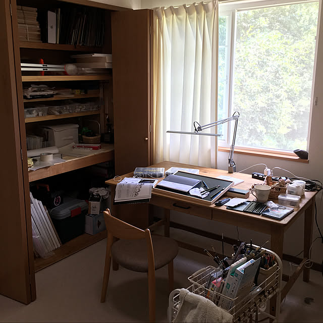 大きな机/押し入れ収納/一人暮らし/賃貸アパート/田舎暮らし...などのインテリア実例 - 2021-07-31 13:42:36