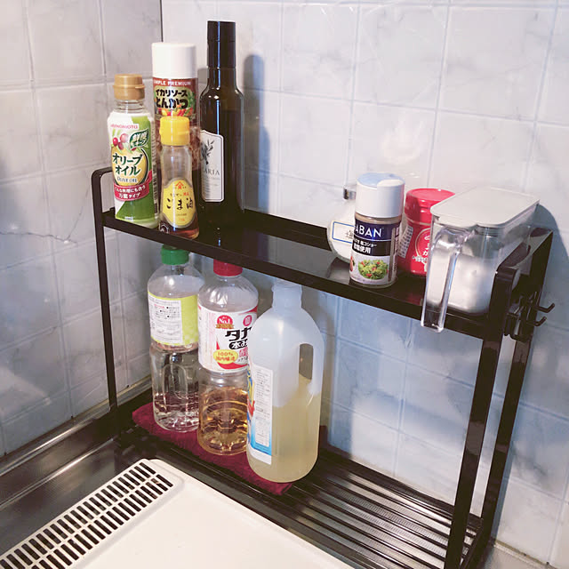 nicoleの山崎実業-tower タワー(山崎実業) コンロ横ラック2段 Stove side rack キッチンラック キッチン収納 キッチン収納棚 キッチン収納ラックの家具・インテリア写真