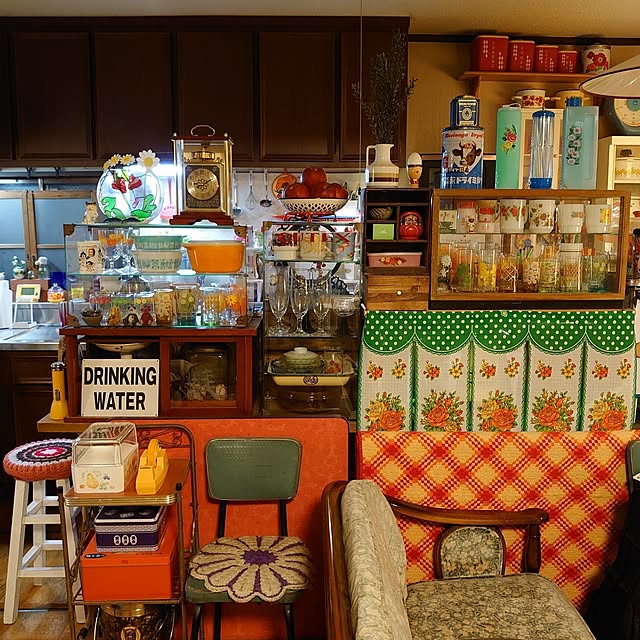 キッチン レトロのおしゃれなインテリア・部屋・家具の実例 キッチン レトロのおしゃれなインテリア・部屋・家具の実例