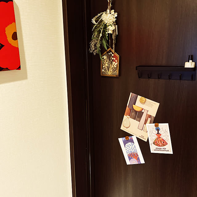 マリメッコ ファブリックパネル/ポストカードディスプレイ/マグネット/雑貨/マンションインテリア...などのインテリア実例 - 2021-07-26 12:03:43