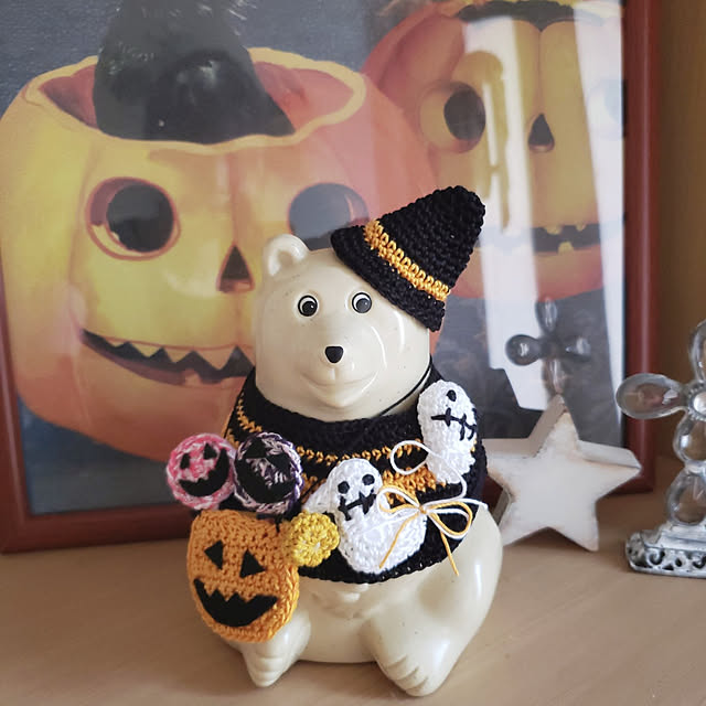 玄関/入り口/ダイソー/しろくま貯金箱/ハロウィンのインテリア実例 - 2021-09-15 08:38:46