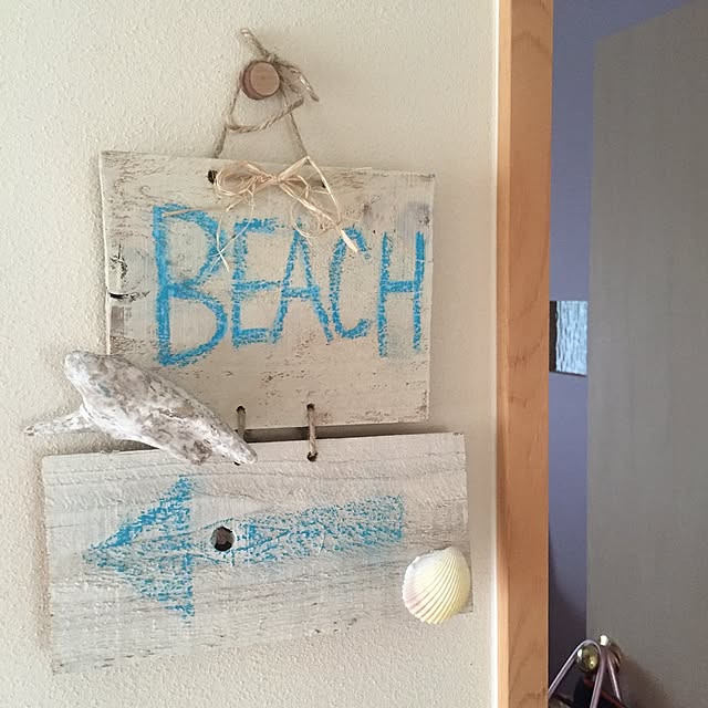壁/天井/流木/beach house/beach/100均...などのインテリア実例 - 2015-07-11 20:35:58