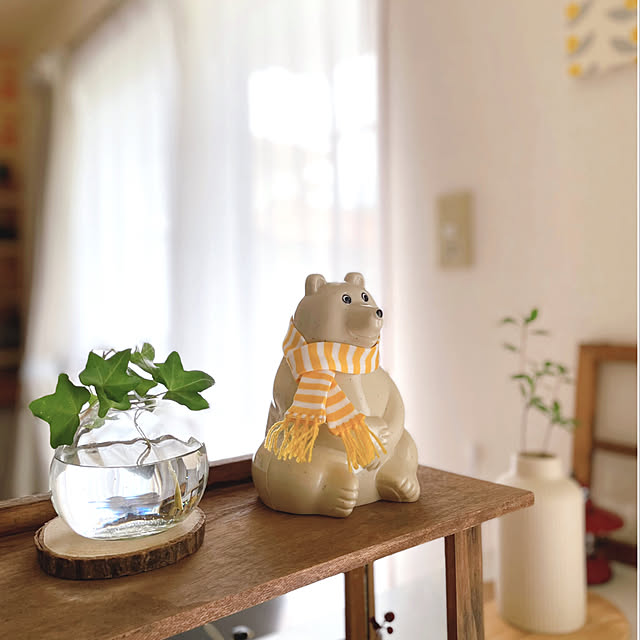 シロクマ貯金箱/黄色が好き♥︎/賃貸/RCの出会いに感謝♡/いつもいいねやコメありがとうございます♡...などのインテリア実例 - 2022-09-02 18:57:26
