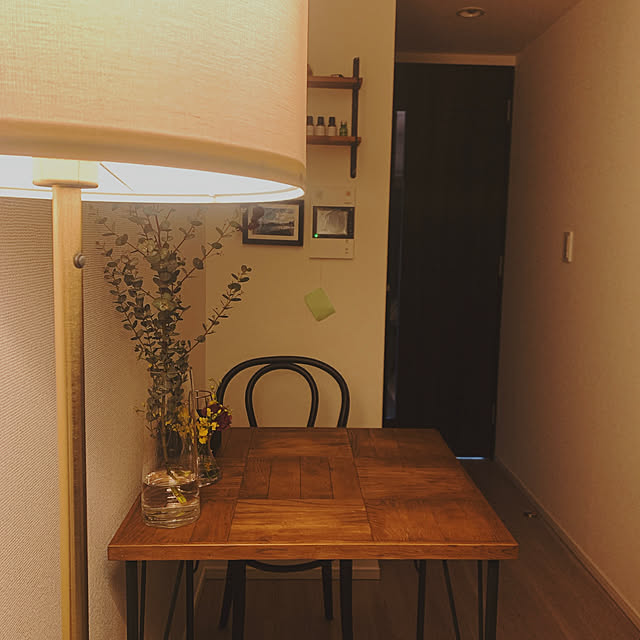 tumtumの平安伸銅工業-平安伸銅工業 LABRICO スチールテーブル脚 大 DIY TABLE LEG WTK-1 ブラック 高さ68cm(調整69cmまで)の家具・インテリア写真