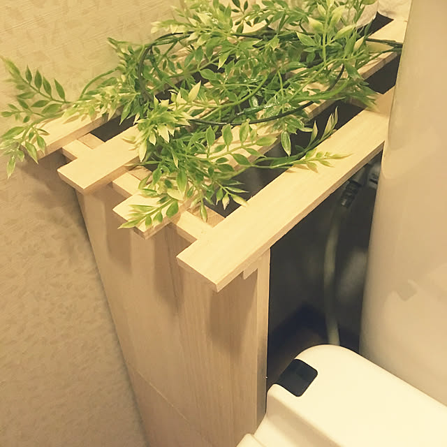 トイレ/キャンドゥ/配線隠し/すのこリメイク/トイレ改造計画...などのインテリア実例 - 2020-04-11 21:25:00