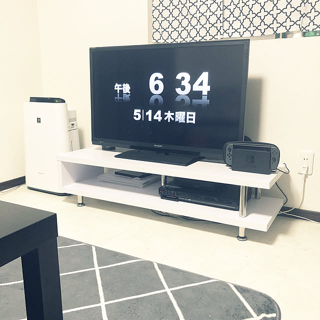セリア/100均/IKEA/モノトーン/リビングのインテリア実例 - 2020-05-14 18:36:37