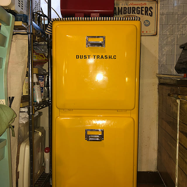 arayanのDULTON-ゴミ箱 TRASH CAN DOUBLE DECKER RAW 	100-133RW 幅400x奥行290x高さ890mm ダルトンの家具・インテリア写真
