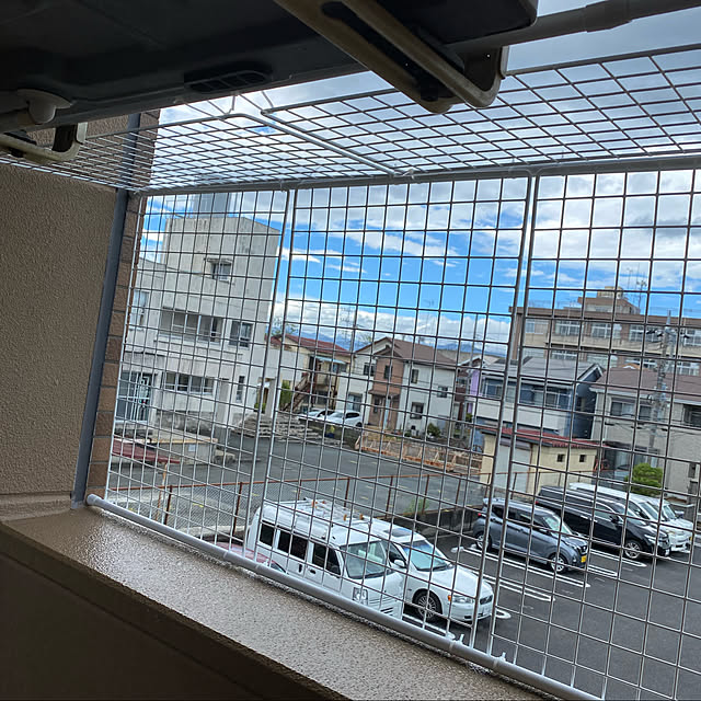 落下防止柵/一人暮らし/ねこのいる暮らし/ダイソー/100均...などのインテリア実例 - 2022-08-11 14:21:13