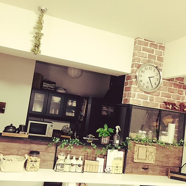 キッチン/DIY/セリア/観葉植物/男前のインテリア実例 - 2016-07-10 02:45:19