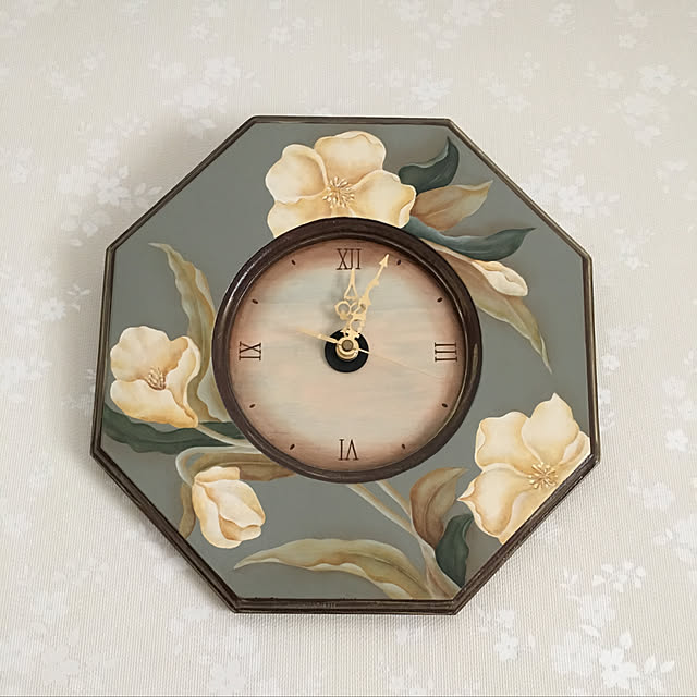 トールペイント 時計 - ROSY-TIME'S GALLERY | minne 国内最大級