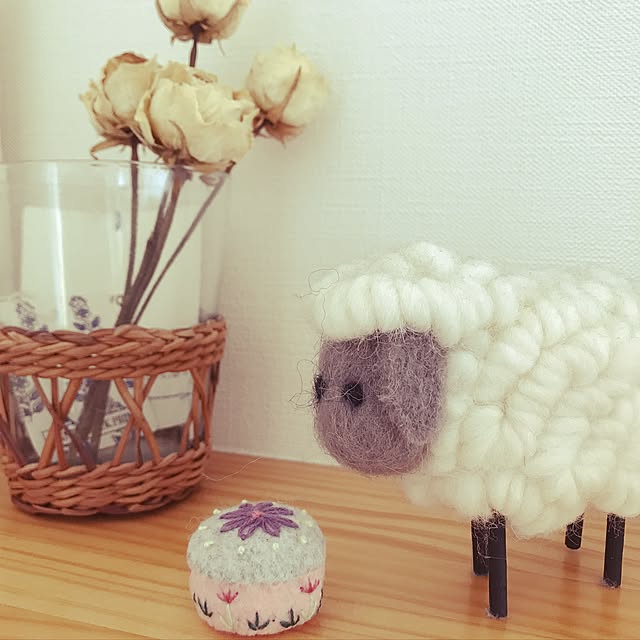 机/刺繍/ハンドメイド/ピンクッション/ドライフラワー...などのインテリア実例 - 2017-06-22 07:22:18