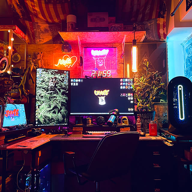 coyoteのDAWNTREES-DAWNTREES 大型フェルトデスクパッド | デスク用コンピューターマット (36x12インチ) | キーボードとマウス用デスクマット | ダークグレーの家具・インテリア写真