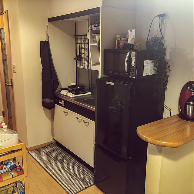 コーヒーメーカー/フェイクグリーン/6畳ワンルーム/一人暮らし/DIY...などのインテリア実例 - 2020-04-19 18:12:47