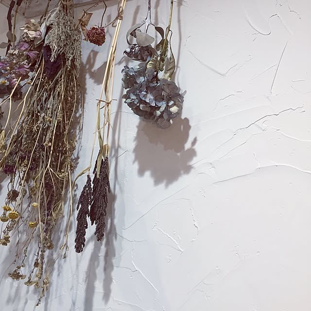 壁/天井/ドライフラワー/DIY/ハンドメイド/ホワイトインテリアのインテリア実例 - 2017-04-04 21:52:39