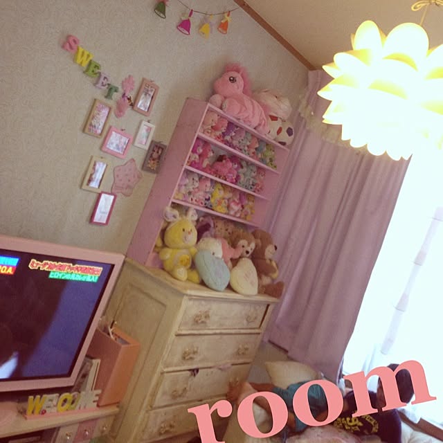 部屋全体/ポップ/DIY/フォトフレーム/sweet...などのインテリア実例 - 2013-06-25 20:32:19